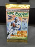 Factory Sealed 2000 Pacific Prism Football 5 Card Hobby Pack - Tom Brady Rookie?