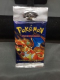 Sealed Pokemon Base Set Unlimited 11 Card Long Crimp Retail Booster Pack - Charizard Art - 20.76