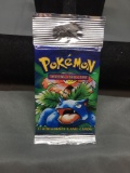 Sealed Pokemon Base Set Unlimited 11 Card Long Crimp Retail Booster Pack - Venusaur Art - 20.68