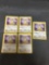 5 Card Lot of Pokemon Jungle MEOWTH Trading Cards 56/64