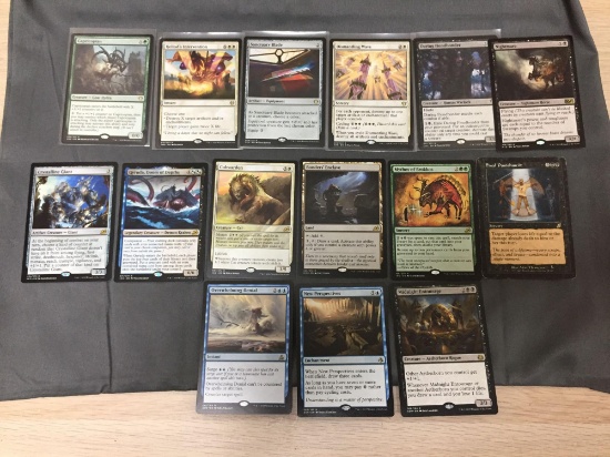 15 Card Lot of Magic the Gathering Gold Symbol Rare Cards from Collection