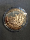 Franklin Mint 1 Ounce .999 Solid Bronze Proof Art Bronze Bullion Round Coin