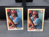 2 Card Lot of 1978 Topps PETE ROSE Reds Vintage Baseball Cards