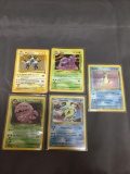 5 Count Lot of Vintage Pokemon Holofoil Rare Cards from Huge Collection Breakup - WOW
