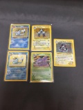5 Count Lot of Vintage Pokemon Holofoil Rare Cards from Huge Collection Breakup - WOW