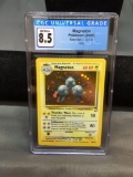 CGC Graded 2000 Pokemon Base 2 Set MAGNETON Holofoil Rare Card - NM/MINT+ 8.5