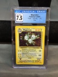 CGC Graded 1999 Pokemon Fossil MAGNETON Holofoil Rare Card - Near Mint+ 7.5