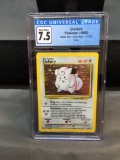 CGC Graded 1999 Pokemon Base Set Unlimited CLEFAIRY Holofoil Rare Card - Near Mint+ 7.5