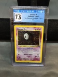 CGC Graded 2001 Pokemon Neo Discovery UNOWN A Holofoil Rare Card - Near Mint+ 7.5