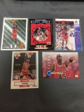 5 Card Lot of MICHAEL JORDAN Chicago Bulls Basketball Cards from HUGE JORDAN COLLECTOR HOARD