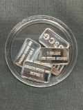 5 Count Lot of USCG 1 Gram .999 Fine Silver Bars from Estate Collection