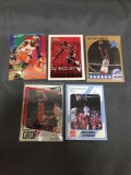 5 Card Lot of MICHAEL JORDAN Chicago Bulls Basketball Cards from HUGE JORDAN COLLECTOR HOARD