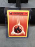 Vintage Pokemon Base Set 1st Edition Shadowless FIRE ENERGY Trading Card 98/102