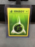 Vintage Pokemon Base Set 1st Edition Shadowless GRASS ENERGY Trading Card 99/102