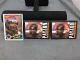 3 Card Lot of WALTER PAYTON Vintage Football Cards - 1984 topps and 2 1985 Topps