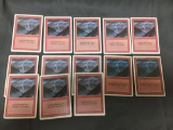13 Card Lot of Vintage Magic the Gathering Revised & 4th Edition LIGHTNING BOLT Trading Cards