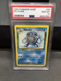 PSA Graded 1999 Pokemon Base Set Unlimited POLIWHIRL Trading Card 38/102 - GEM MINT 10