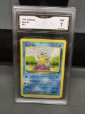 GMA Graded 1999 Pokemon Base Set Unlimited SQUIRTLE Trading Card - NM 7