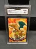 GMA Graded 2000 Topps Pokemon TV Animation Edition #6 CHARIZARD Trading Card - NM-MT+ 8.5