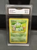 GMA Graded 1999 Pokemon Base Set Unlimited BULBASAUR Trading Card - NM-MT+ 8.5