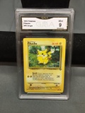 GMA Graded 1999 Pokemon Jungle PIKACHU Red Cheeks Trading Card - MINT 9