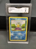 GMA Graded 1999 Pokemon Base Set Unlimited SQUIRTLE Trading Card - MINT 9
