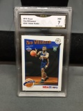 GMA Graded 2019-20 Panini Hoops ZION WILLIAMSON Pelicans ROOKIE Basketball Card - NM 7