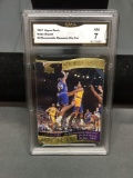 GMA Graded 1997-98 Upper Deck Memorable Moments Die-Cut KOBE BRYANT Lakers Basketball Card - NM 7