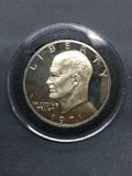 1971 United States Eisenhower Silver Proof Dollar Coin - 40% Silver Coin in Acrylic Holder