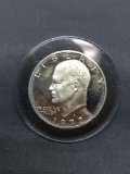 1972 United States Eisenhower Silver Proof Dollar Coin - 40% Silver Coin in Acrylic Holder
