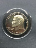 1974 United States Eisenhower Silver Proof Dollar Coin - 40% Silver Coin in Acrylic Holder