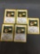 5 Card Lot of Pokemon Team Rocket EEVEE Trading Cards from Collection