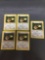 5 Card Lot of Pokemon Team Rocket EEVEE Trading Cards from Collection