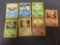7 Card Lot of Vintage Pokemon Base Set Starters & Evolutions - Squirtle, Pikachu, Charmander & More!