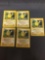 5 Card Lot of Pokemon Jungle PIKACHU Trading Cards from Collection