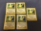 5 Card Lot of Pokemon Jungle PIKACHU Trading Cards from Collection