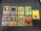 9 Count Lot of Vintage Pokemon Base Set 1st Edition Trading Cards - WOW from Estate