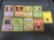 9 Count Lot of Vintage Pokemon Base Set 1st Edition Trading Cards - WOW from Estate