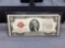 1928-G United States Jefferson $2 Red Seal Bill Currency Note from Estate