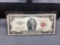 1953-A United States Jefferson $2 Red Seal Bill Currency Note from Estate