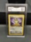 GMA Graded 1999 Pokemon Jungle MEOWTH Trading Card -NM-MT+ 8.5