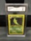 GMA Graded 1999 Pokemon Base Set Unlimited METAPOD Trading Card - MINT 9