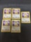 5 Card Lot of Jungle Starter MEOWTH Vintage Trading Cards from Vintage Pokemon Hoard