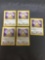 5 Card Lot of Jungle Starter MEOWTH Vintage Trading Cards from Vintage Pokemon Hoard