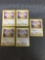 5 Card Lot of Jungle Starter MEOWTH Vintage Trading Cards from Vintage Pokemon Hoard