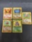 5 Card Lot of Vintage Pokemon Holofoil Rare Trading Cards from Huge Collection