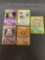 5 Card Lot of Vintage Pokemon Holofoil Rare Trading Cards from Huge Collection