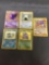 5 Card Lot of Vintage Pokemon Holofoil Rare Trading Cards from Huge Collection