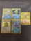 5 Card Lot of Vintage Pokemon Holofoil Rare Trading Cards from Huge Collection