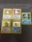 5 Card Lot of Vintage Pokemon Holofoil Rare Trading Cards from Huge Collection